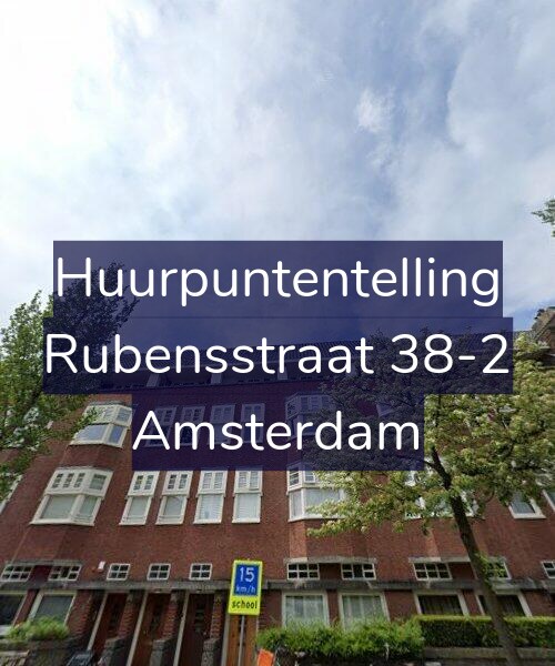 Foto gevel Huurpuntentelling voor Rubensstraat 38-2, Amsterdam