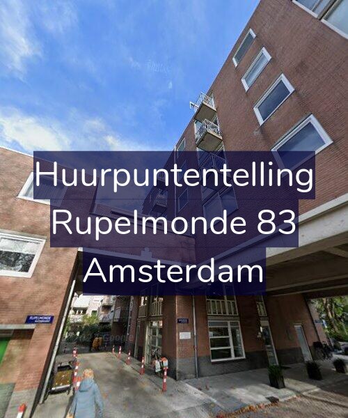 Foto gevel Huurpuntentelling voor Rupelmonde 83, Amsterdam