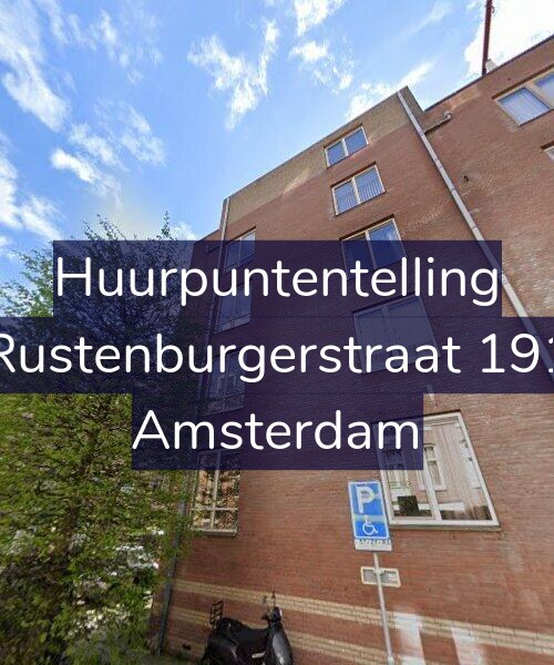 Foto gevel Huurpuntentelling voor Rustenburgerstraat 191, Amsterdam