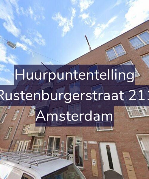 Foto gevel Huurpuntentelling voor Rustenburgerstraat 211, Amsterdam