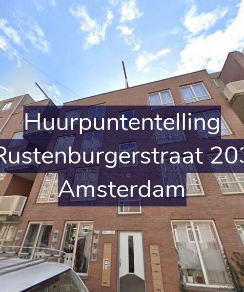 Foto gevel Huurpuntentelling voor Rustenburgerstraat 203, Amsterdam