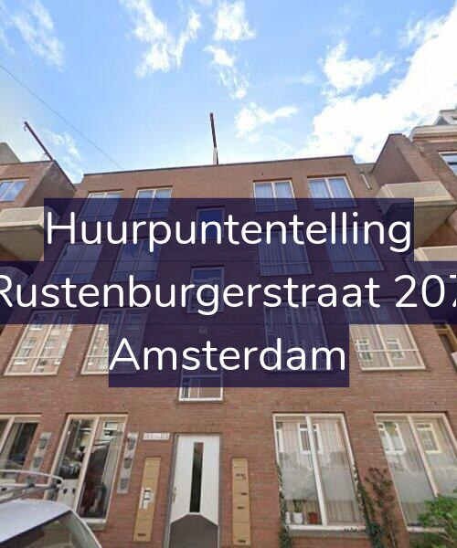 Foto gevel Huurpuntentelling voor Rustenburgerstraat 207, Amsterdam