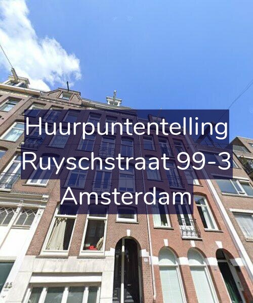 Foto gevel Huurpuntentelling voor Ruyschstraat 99-3, Amsterdam
