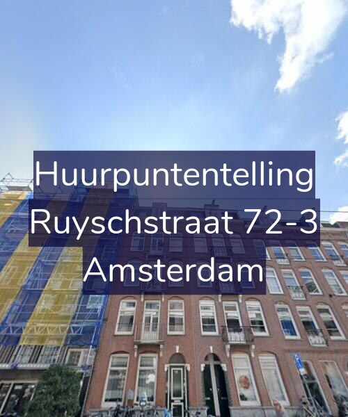 Foto gevel Huurpuntentelling voor Ruyschstraat 72-3, Amsterdam