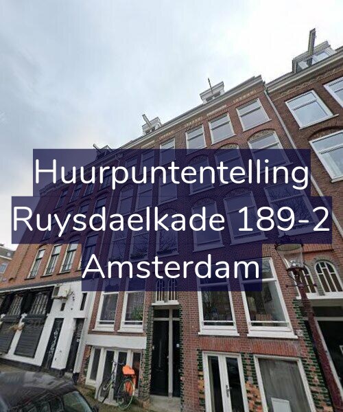 Foto gevel Huurpuntentelling voor Ruysdaelkade 189-2, Amsterdam