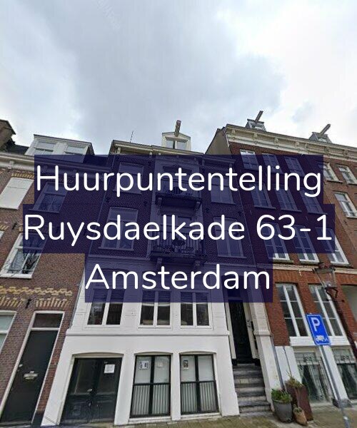 Foto gevel Huurpuntentelling voor Ruysdaelkade 63-1, Amsterdam