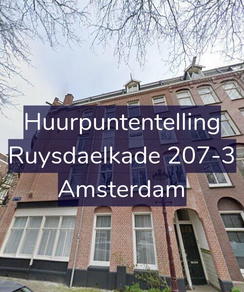 Foto gevel Huurpuntentelling voor Ruysdaelkade 207-3, Amsterdam