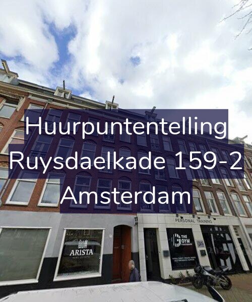 Foto gevel Huurpuntentelling voor Ruysdaelkade 159-2, Amsterdam