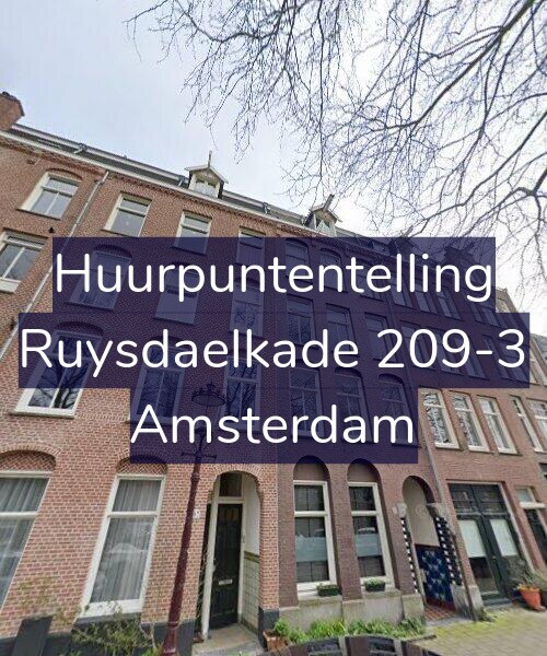 Foto gevel Huurpuntentelling voor Ruysdaelkade 209-3, Amsterdam