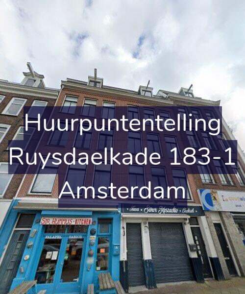 Foto gevel Huurpuntentelling voor Ruysdaelkade 183-1, Amsterdam