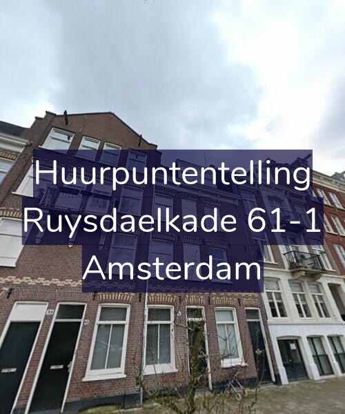 Foto gevel Huurpuntentelling voor Ruysdaelkade 61-1, Amsterdam