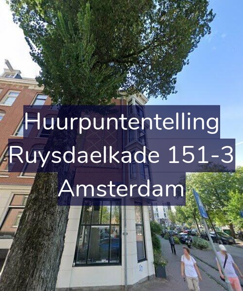 Foto gevel Huurpuntentelling voor Ruysdaelkade 151-3, Amsterdam