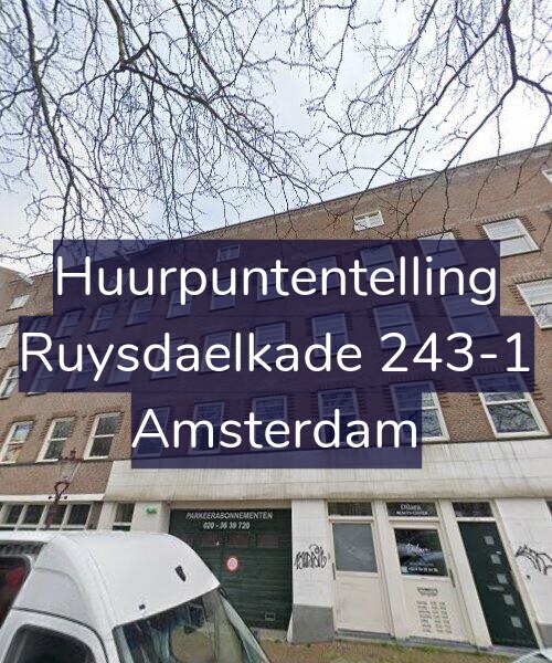 Foto gevel Huurpuntentelling voor Ruysdaelkade 243-1, Amsterdam
