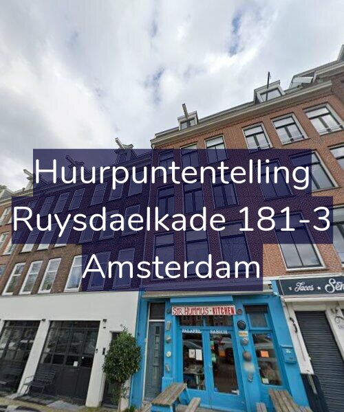 Foto gevel Huurpuntentelling voor Ruysdaelkade 181-3, Amsterdam