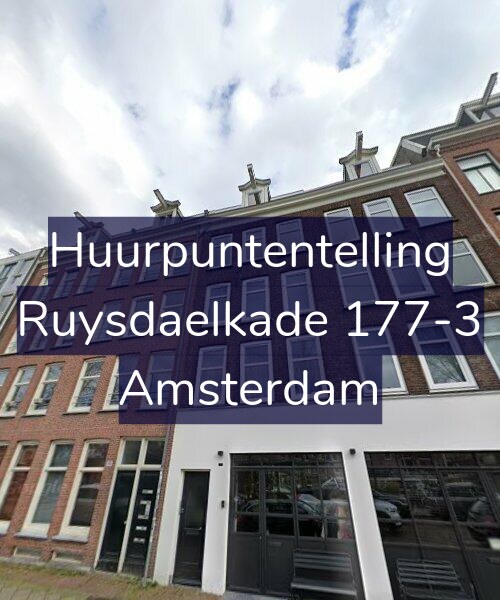 Foto gevel Huurpuntentelling voor Ruysdaelkade 177-3, Amsterdam