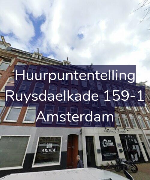 Foto gevel Huurpuntentelling voor Ruysdaelkade 159-1, Amsterdam