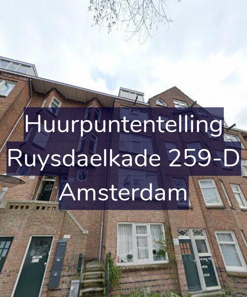 Foto gevel Huurpuntentelling voor Ruysdaelkade 259-D, Amsterdam