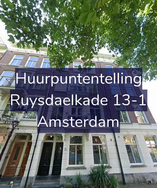 Foto gevel Huurpuntentelling voor Ruysdaelkade 13-1, Amsterdam