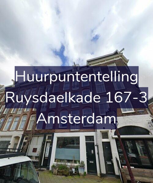 Foto gevel Huurpuntentelling voor Ruysdaelkade 167-3, Amsterdam