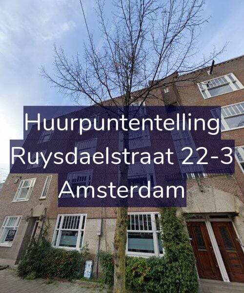 Foto gevel Huurpuntentelling voor Ruysdaelstraat 22-3, Amsterdam