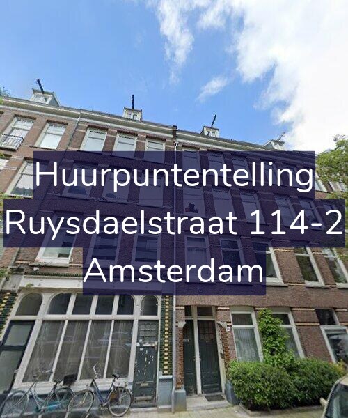 Foto gevel Huurpuntentelling voor Ruysdaelstraat 114-2, Amsterdam