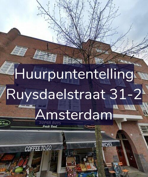 Foto gevel Huurpuntentelling voor Ruysdaelstraat 31-2, Amsterdam