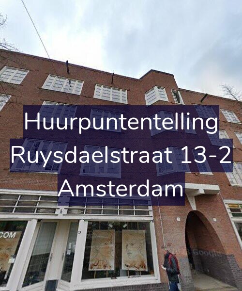 Foto gevel Huurpuntentelling voor Ruysdaelstraat 13-2, Amsterdam