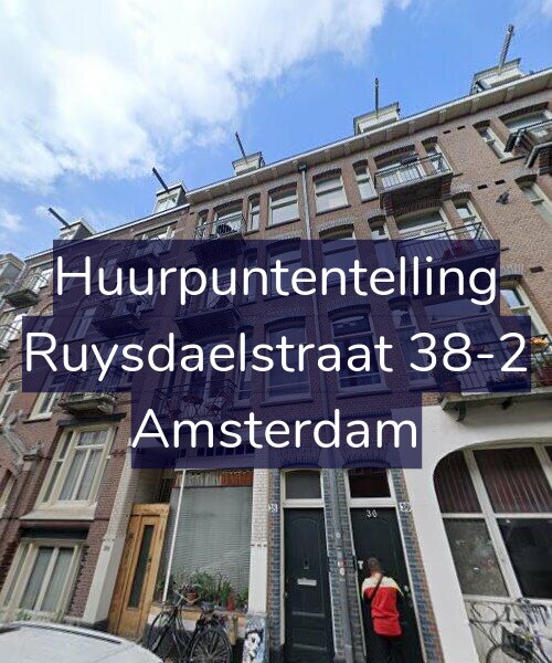 Foto gevel Huurpuntentelling voor Ruysdaelstraat 38-2, Amsterdam