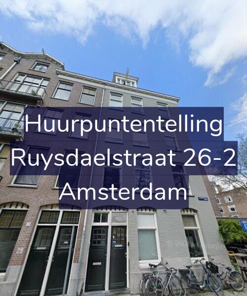 Foto gevel Huurpuntentelling voor Ruysdaelstraat 26-2, Amsterdam