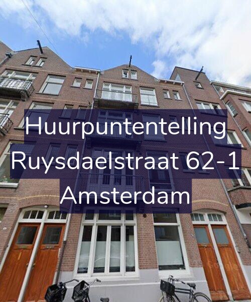 Foto gevel Huurpuntentelling voor Ruysdaelstraat 62-1, Amsterdam