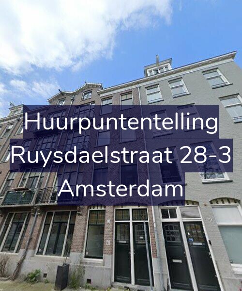Foto gevel Huurpuntentelling voor Ruysdaelstraat 28-3, Amsterdam