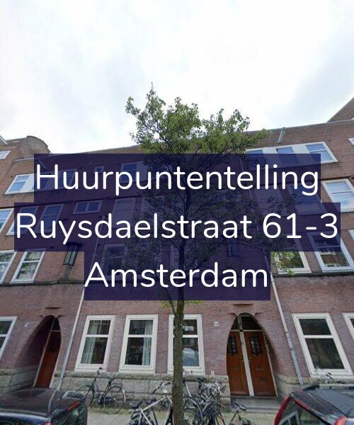 Foto gevel Huurpuntentelling voor Ruysdaelstraat 61-3, Amsterdam