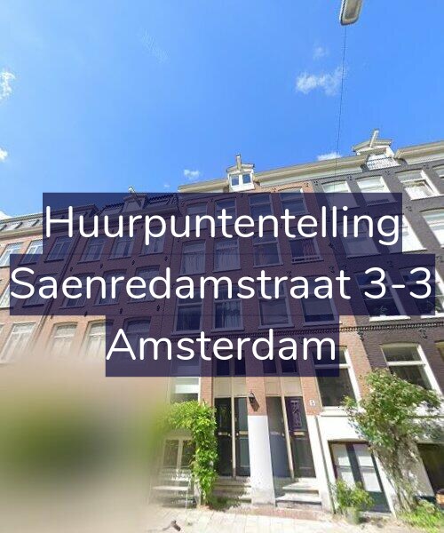 Foto gevel Huurpuntentelling voor Saenredamstraat 3-3, Amsterdam