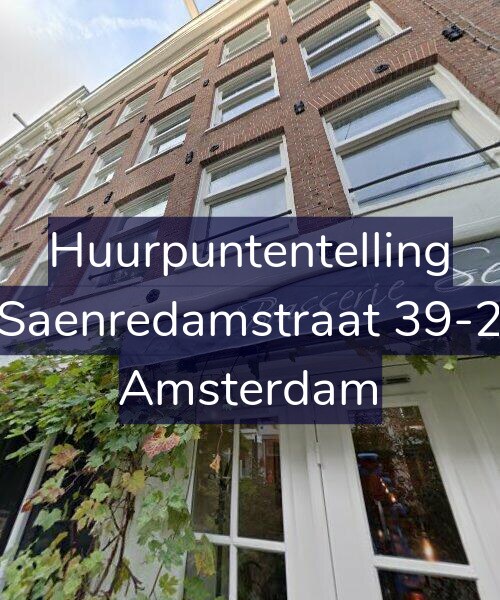Foto gevel Huurpuntentelling voor Saenredamstraat 39-2, Amsterdam