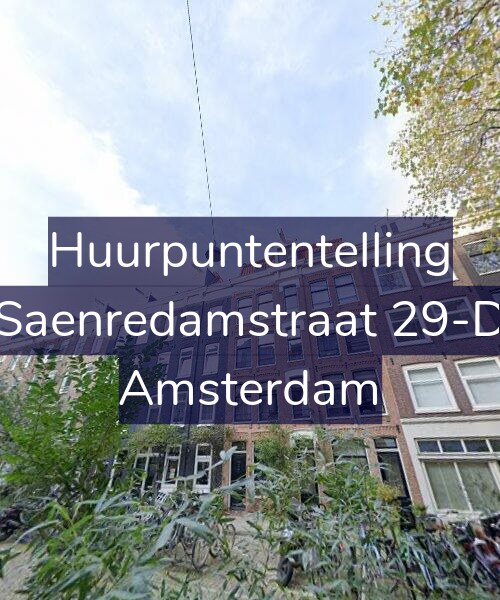 Foto gevel Huurpuntentelling voor Saenredamstraat 29-D, Amsterdam