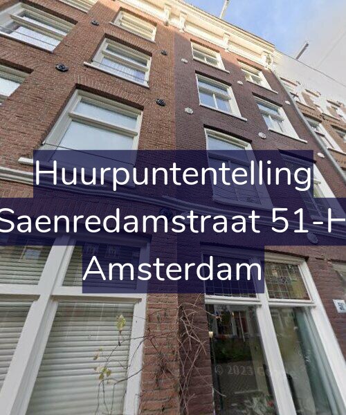 Foto gevel Huurpuntentelling voor Saenredamstraat 51-H, Amsterdam