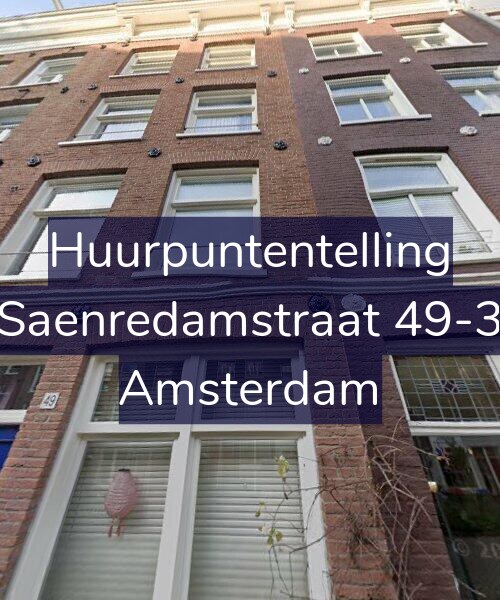 Foto gevel Huurpuntentelling voor Saenredamstraat 49-3, Amsterdam
