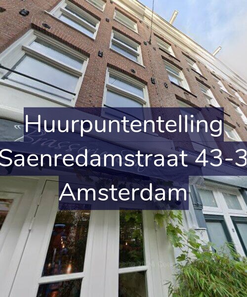 Foto gevel Huurpuntentelling voor Saenredamstraat 43-3, Amsterdam