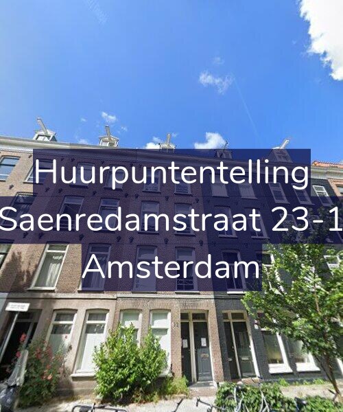 Foto gevel Huurpuntentelling voor Saenredamstraat 23-1, Amsterdam