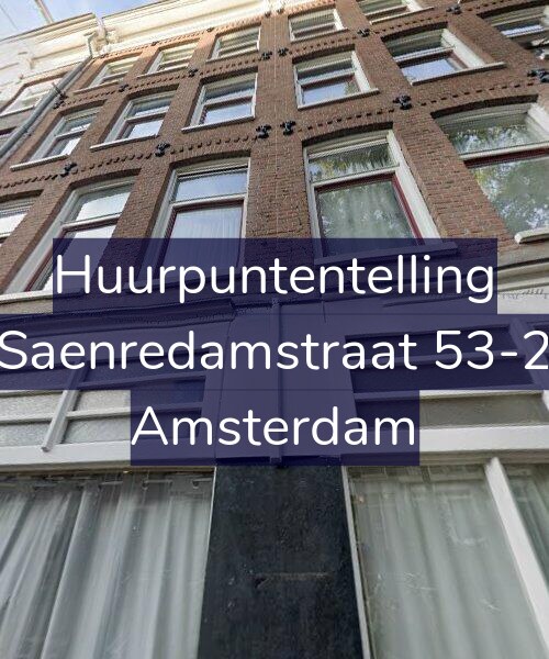 Foto gevel Huurpuntentelling voor Saenredamstraat 53-2, Amsterdam