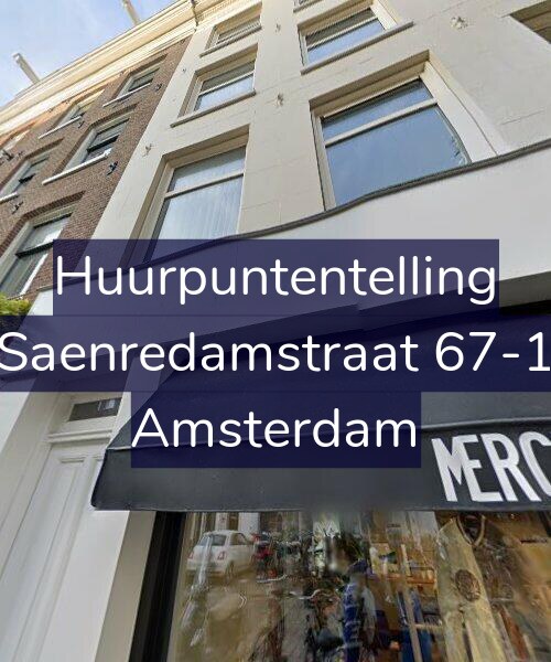 Foto gevel Huurpuntentelling voor Saenredamstraat 67-1, Amsterdam