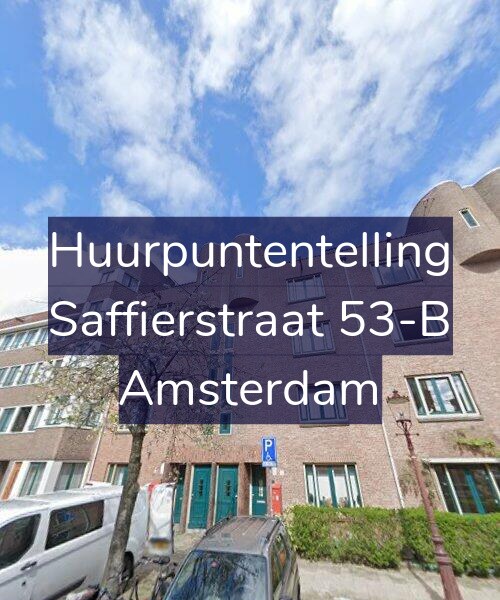 Foto gevel Huurpuntentelling voor Saffierstraat 53-B, Amsterdam