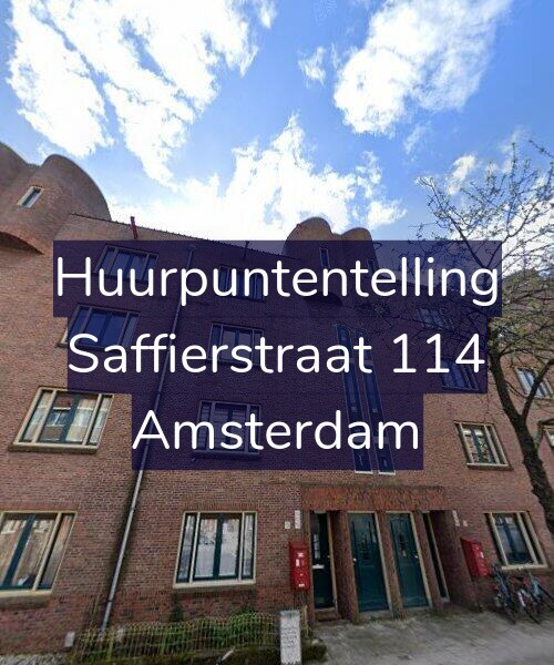 Foto gevel Huurpuntentelling voor Saffierstraat 114, Amsterdam