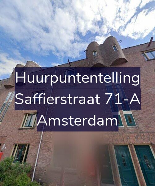 Foto gevel Huurpuntentelling voor Saffierstraat 71-A, Amsterdam