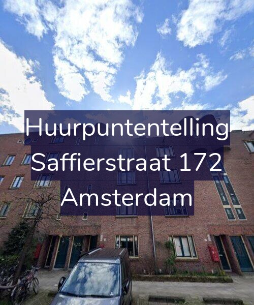 Foto gevel Huurpuntentelling voor Saffierstraat 172, Amsterdam