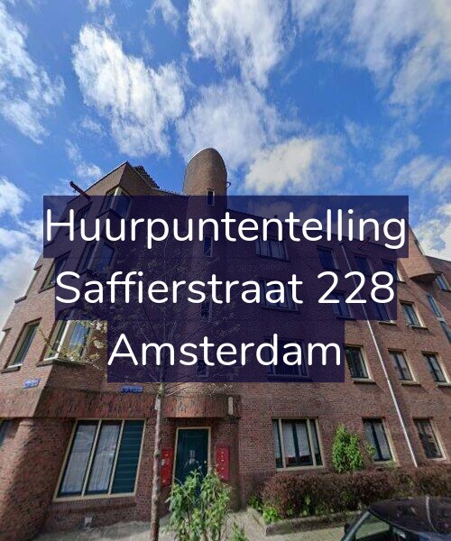 Foto gevel Huurpuntentelling voor Saffierstraat 228, Amsterdam