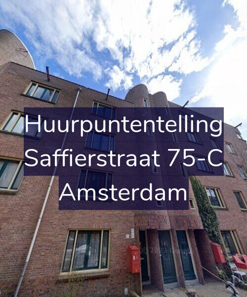 Foto gevel Huurpuntentelling voor Saffierstraat 75-C, Amsterdam