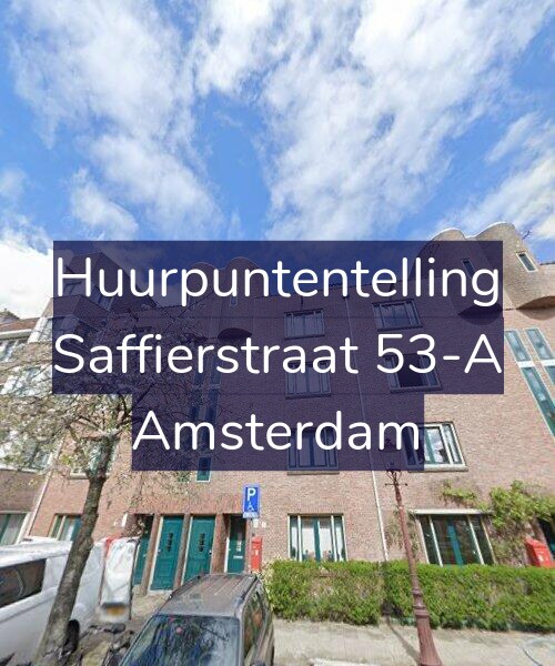 Foto gevel Huurpuntentelling voor Saffierstraat 53-A, Amsterdam