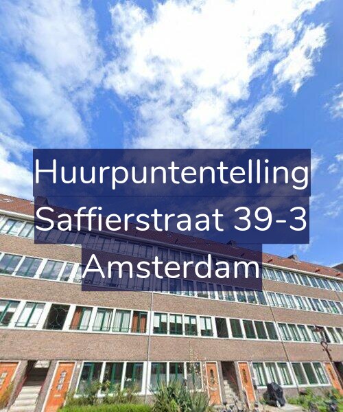 Foto gevel Huurpuntentelling voor Saffierstraat 39-3, Amsterdam