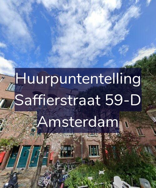 Foto gevel Huurpuntentelling voor Saffierstraat 59-D, Amsterdam